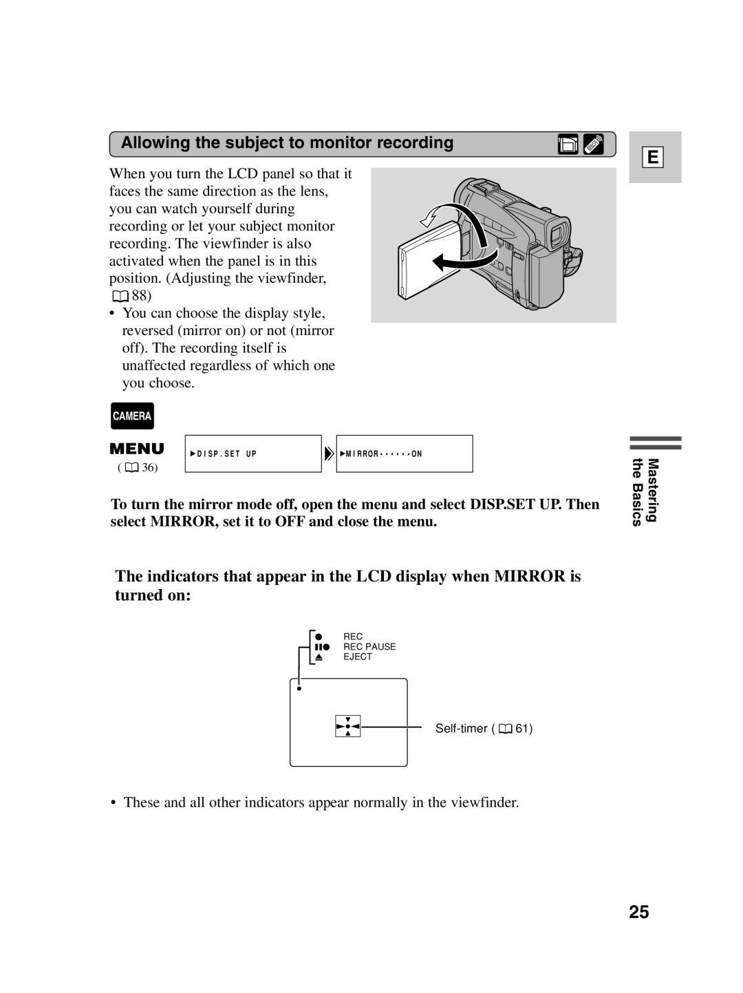 Canon ZR20 instruction manual Allowing the subject to monitor recording 