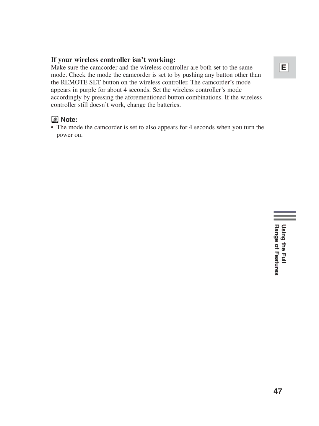 Canon ZR25 MC instruction manual If your wireless controller isn’t working 