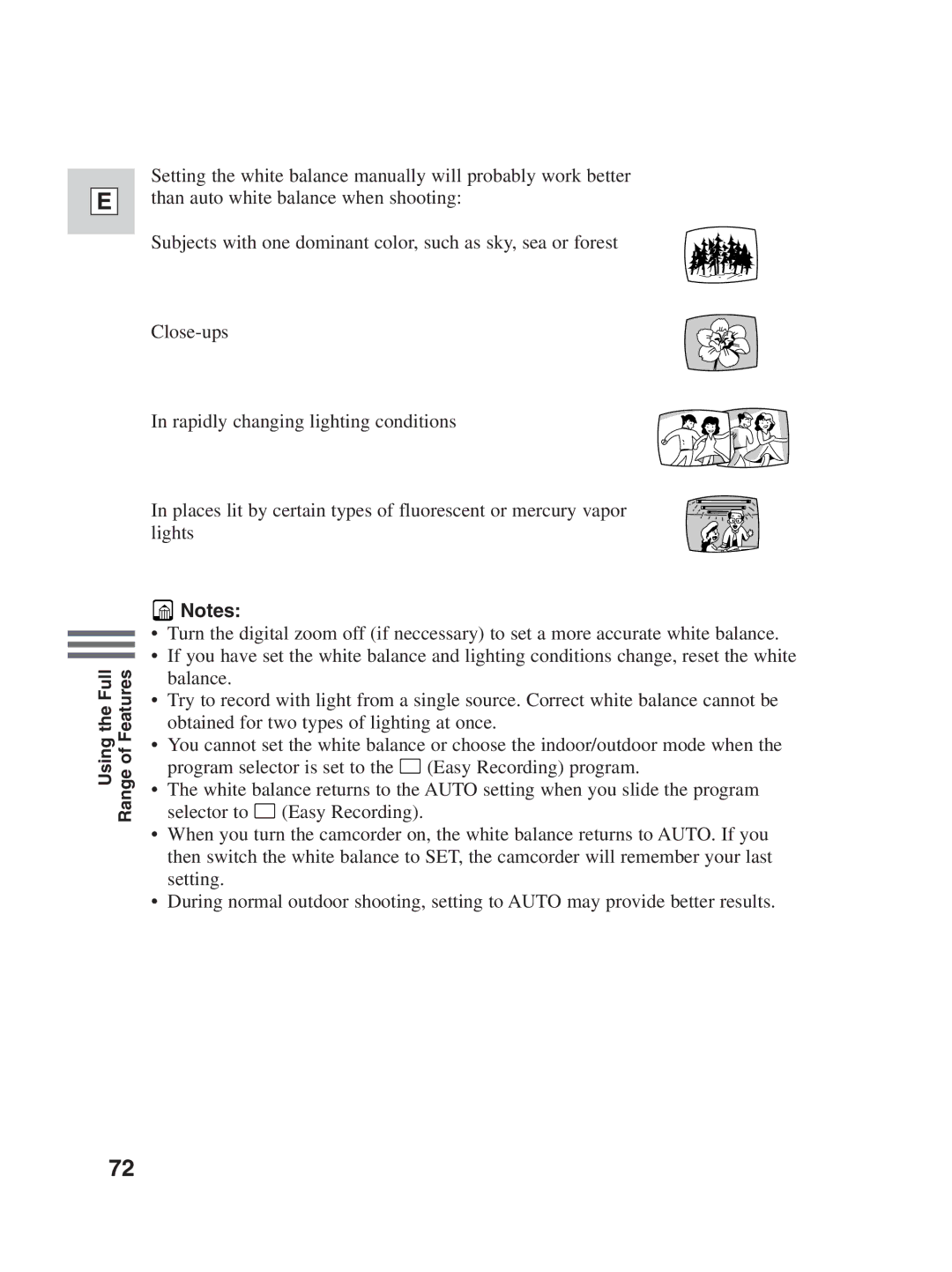 Canon ZR25 MC instruction manual Using the Full Range of Features 