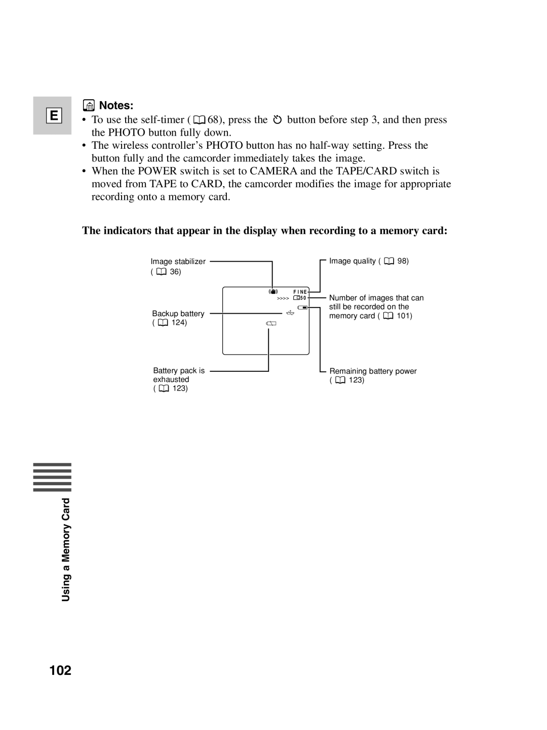 Canon ZR30 MC instruction manual 102 