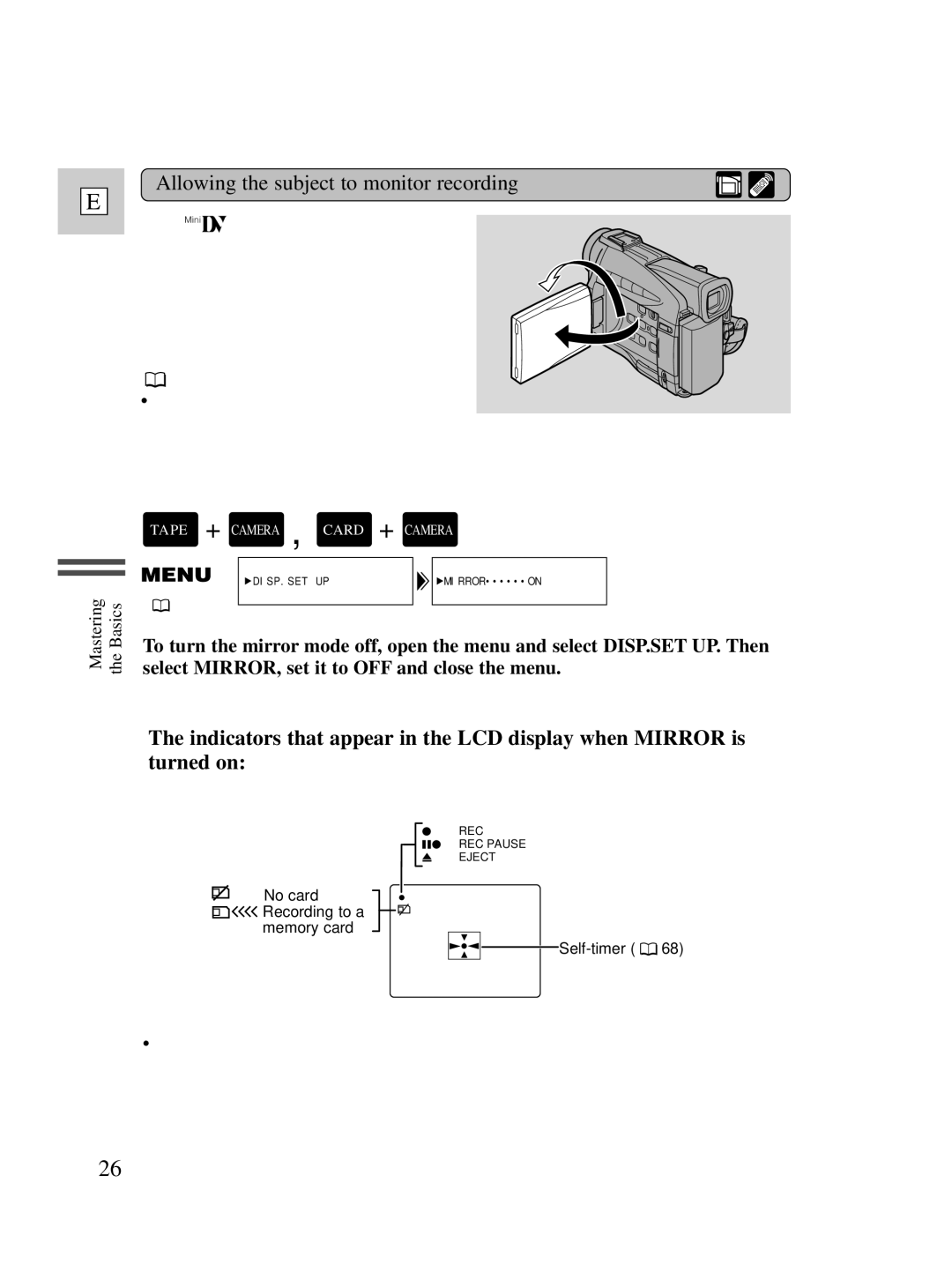 Canon ZR30 MC instruction manual Allowing the subject to monitor recording 