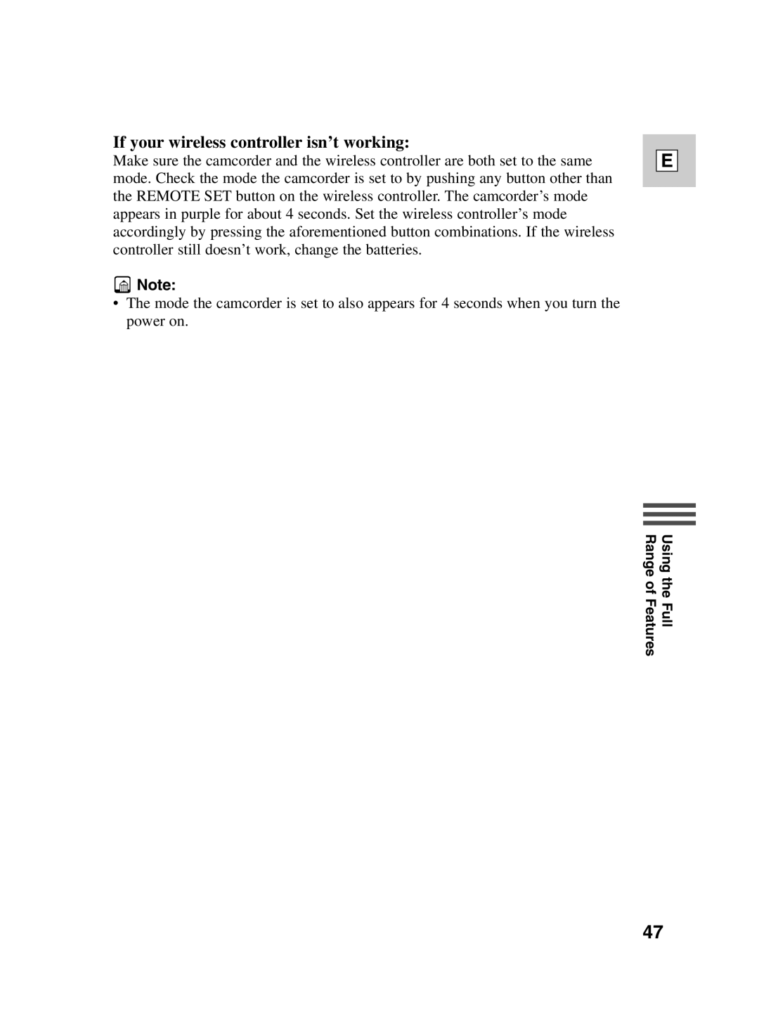 Canon ZR30 MC instruction manual If your wireless controller isn’t working 