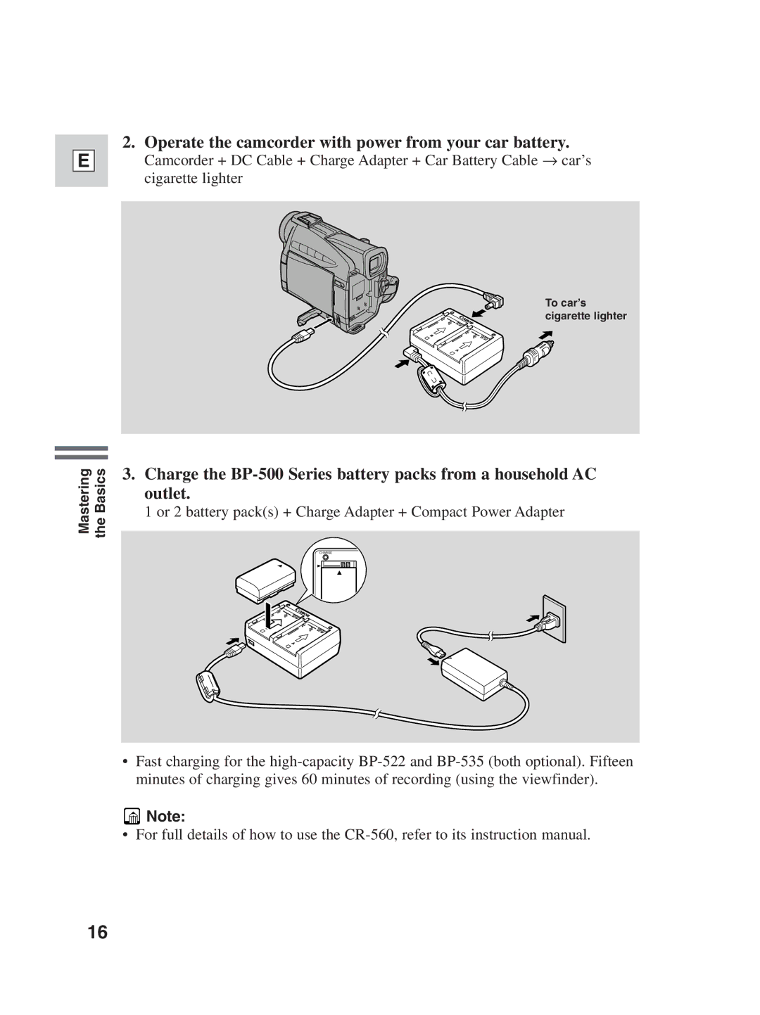 Canon ZR30MC instruction manual Operate the camcorder with power from your car battery 