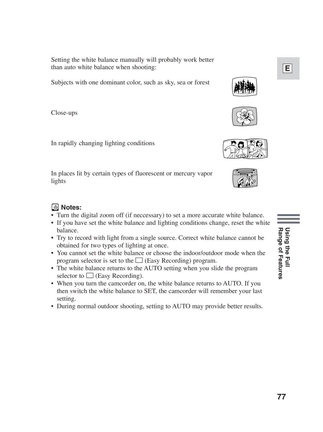 Canon ZR30MC instruction manual Using the Full Range of Features 