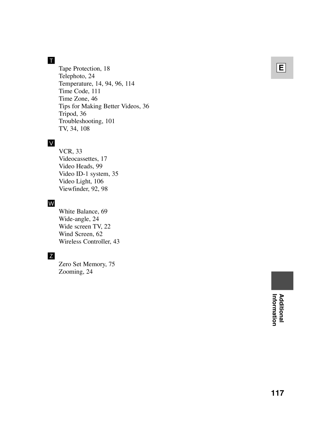 Canon ZR40 instruction manual 117 