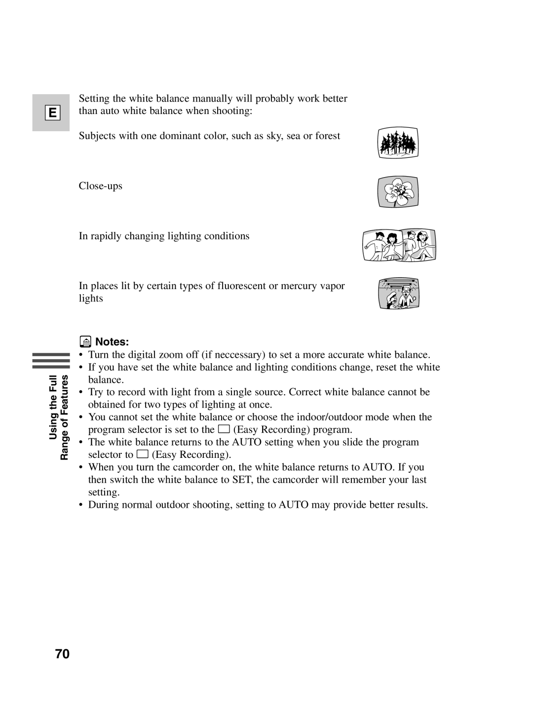 Canon ZR40 instruction manual Using the Full Range of Features 