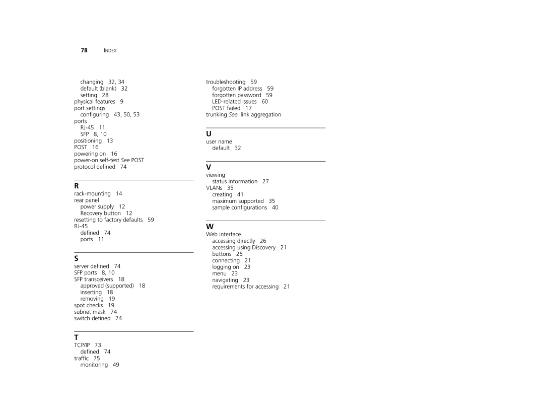 Canton 3C16476CS manual Index 