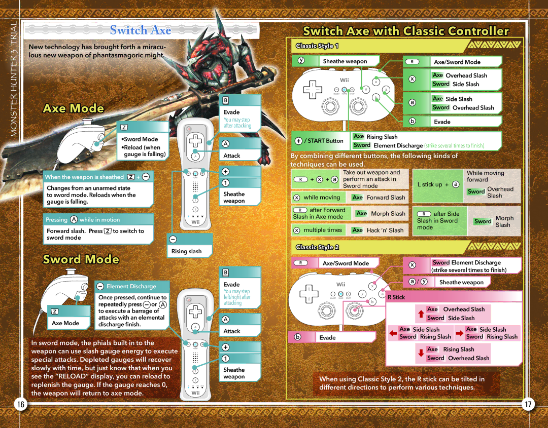 Capcom 13388305100 Axe Mode, Switch Axe with Classic Controller, Sword Mode, See the Reload display, you can reload to 