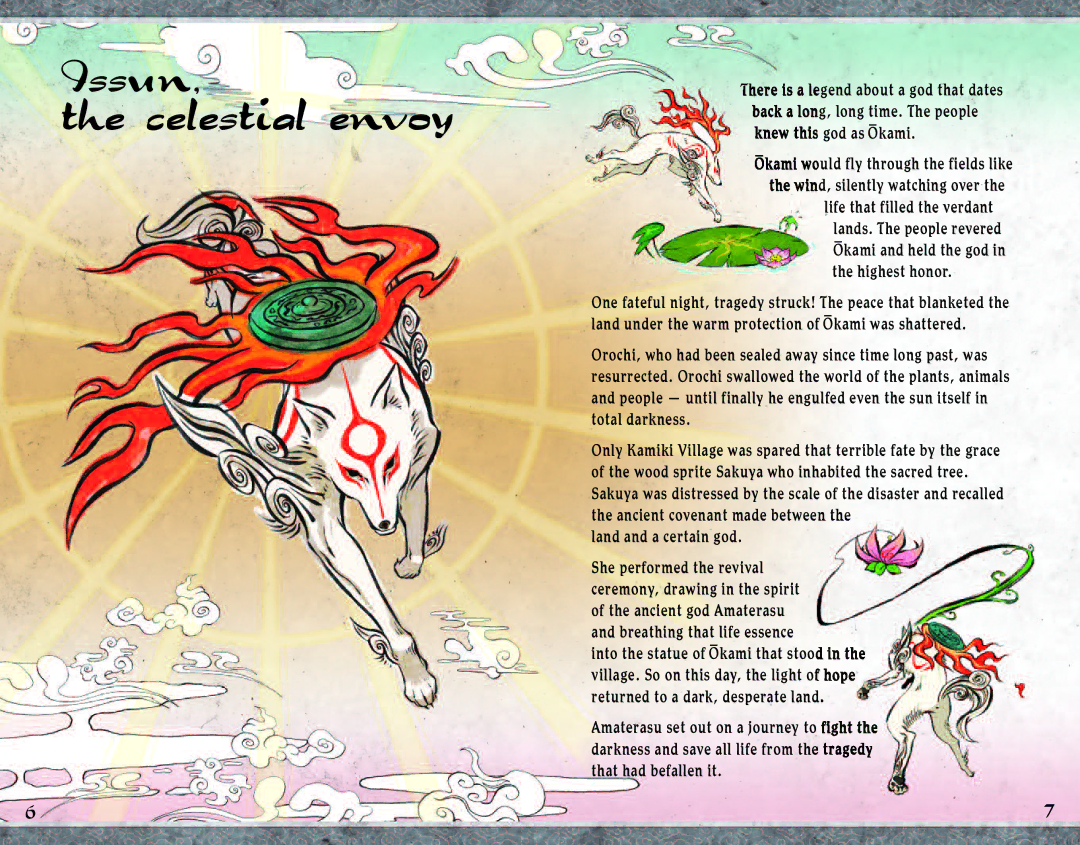 Capcom 13388350070 manual Issun Celestial envoy, Knew this god as Okami 