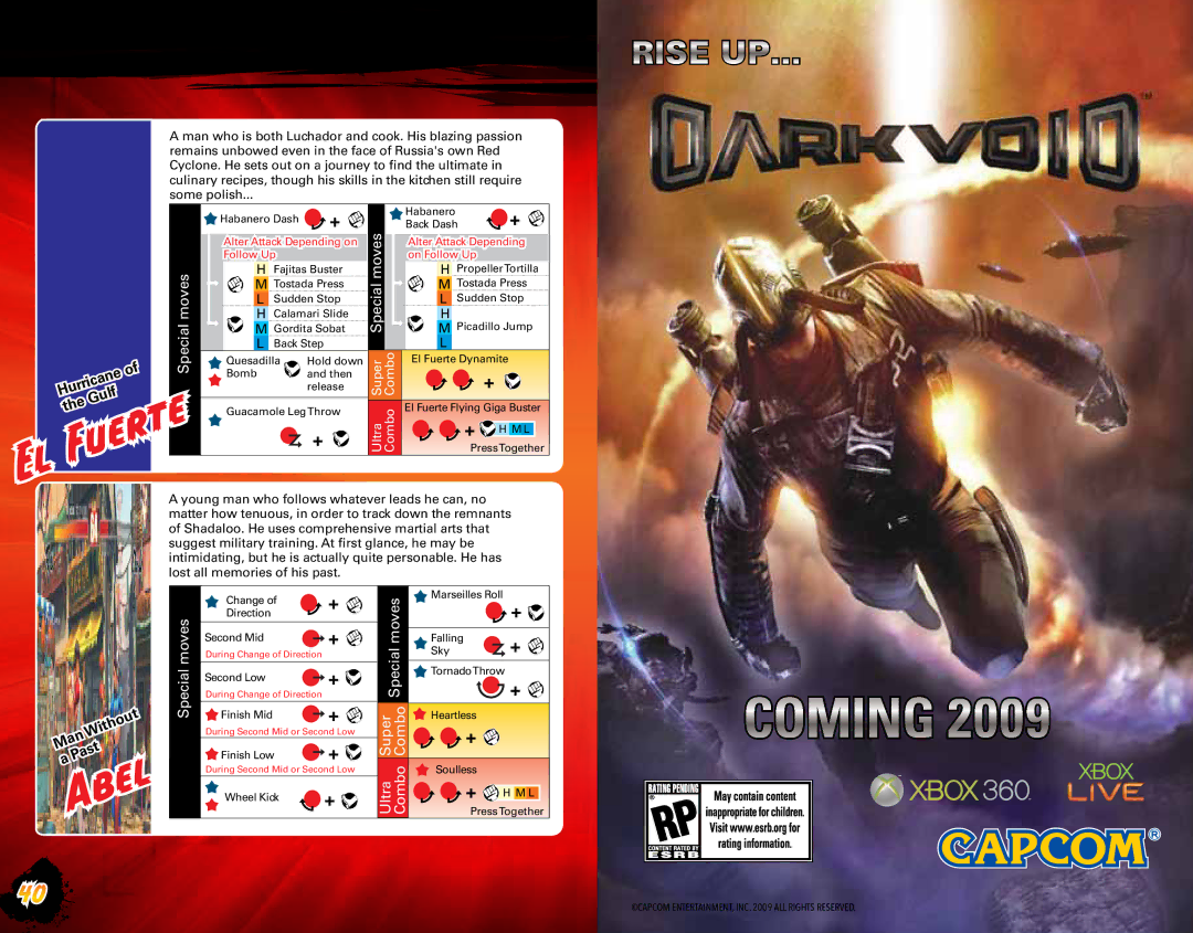 Capcom Capcom CA105_SFIV_XBX_MANC_BC02.indd manual Coming 