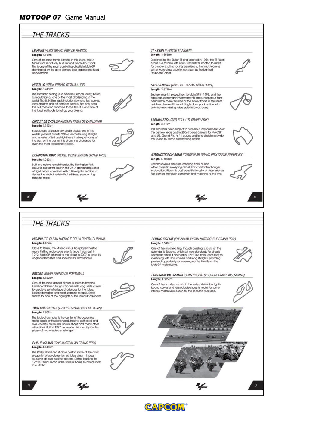 Capcom MOTOGP manual Motogp 07 Game Manual 
