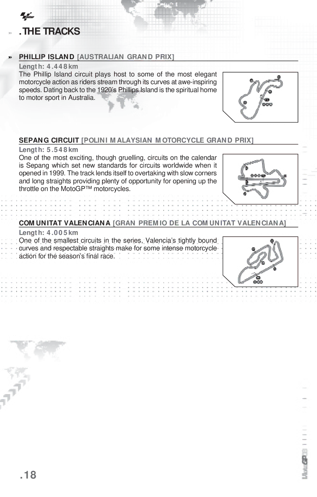 Capcom MotoGP08 manual Phillip Island Australian Grand Prix, Sepang Circuit Polini Malaysian Motorcycle Grand Prix 