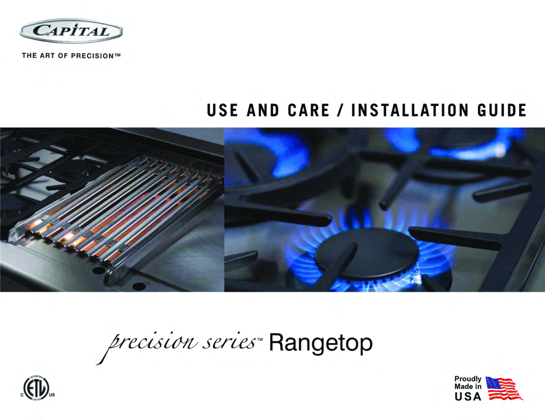 Capital Cooking Range manual 
