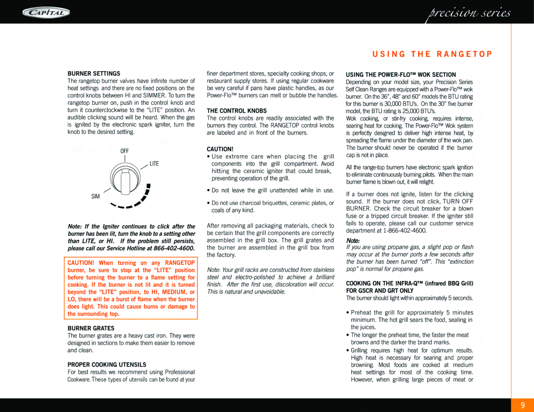 Capital Cooking Range manual 
