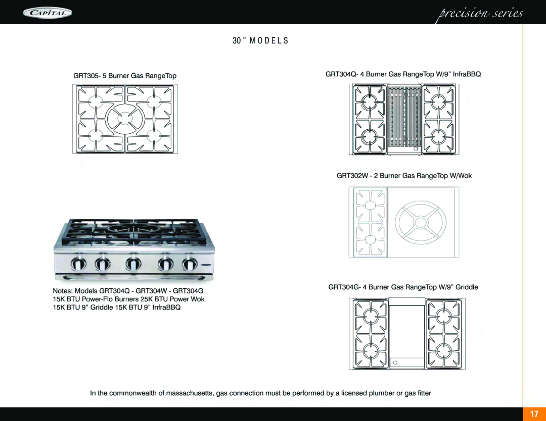 Capital Cooking Range manual 