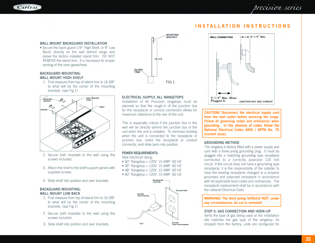 Capital Cooking Range manual 