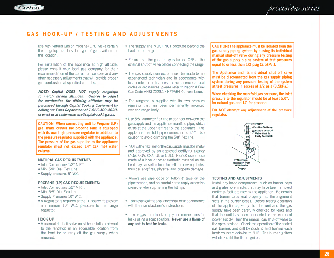 Capital Cooking Range manual 
