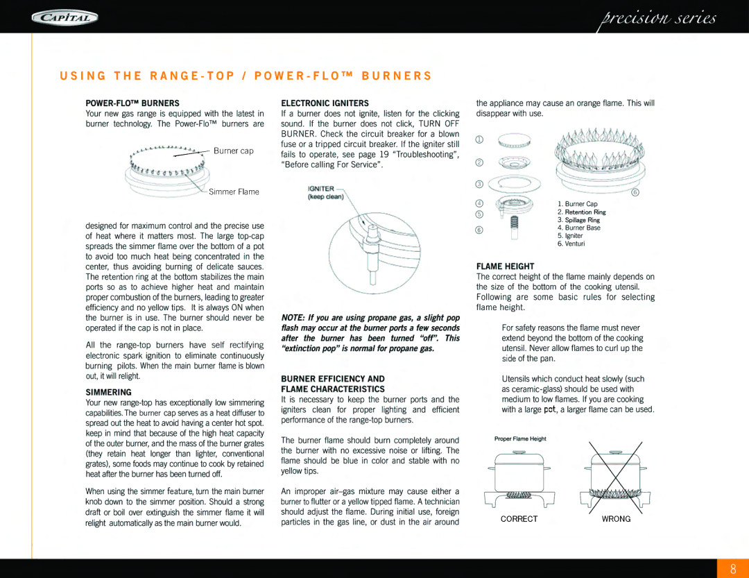 Capital Cooking Range manual 