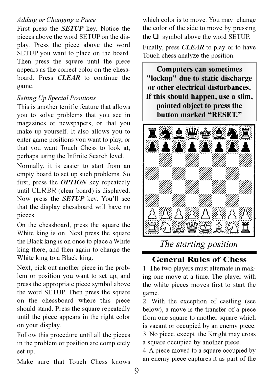 CarAlarms.com 404D manual Adding or Changing a Piece, Setting Up Special Positions 