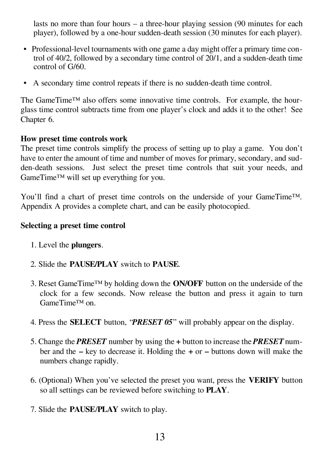 CarAlarms.com 750GT-2 manual How preset time controls work, Selecting a preset time control 