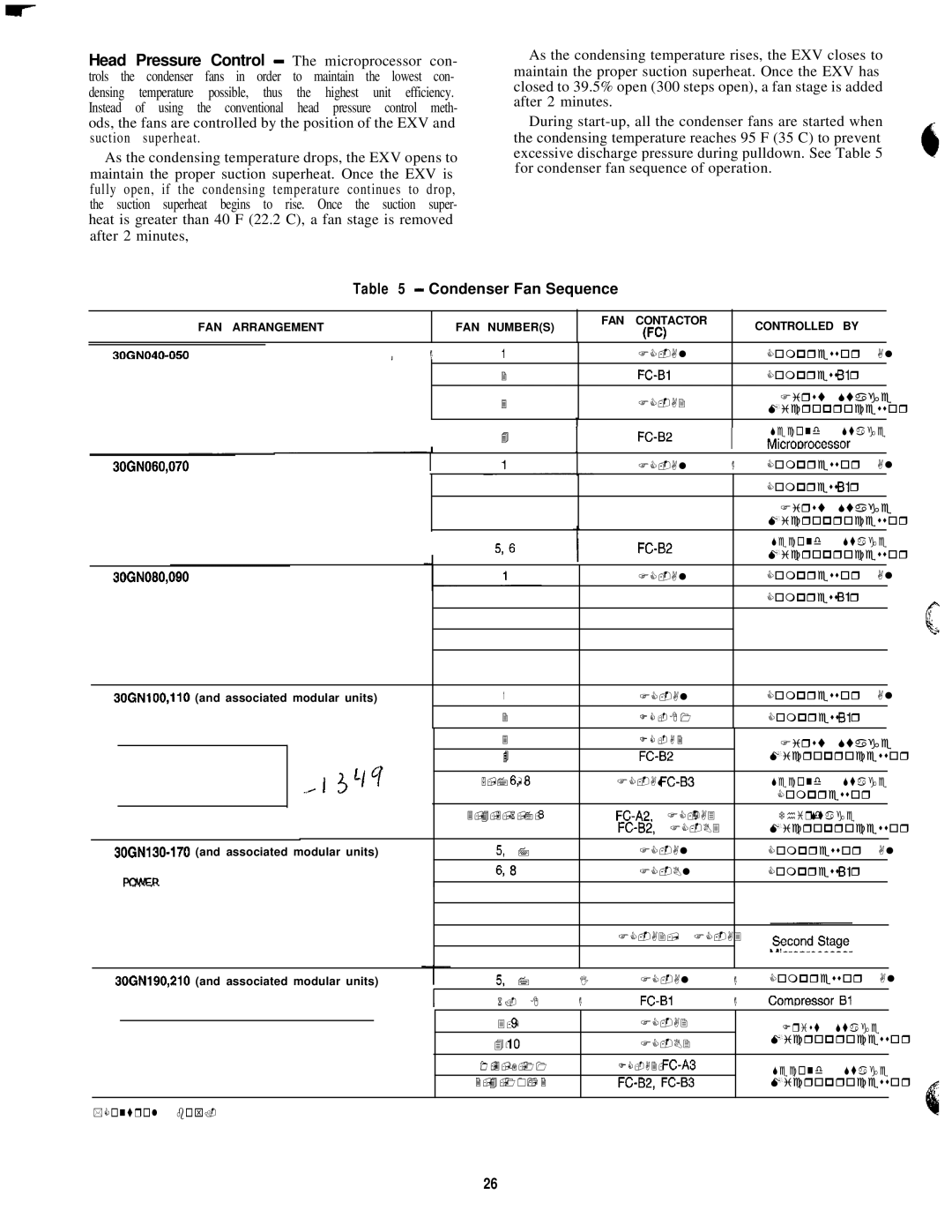 Carrier 040-420 specifications Condenser Fan Sequence, FAN Arrangement FAN Numbers Contactor Controlled 