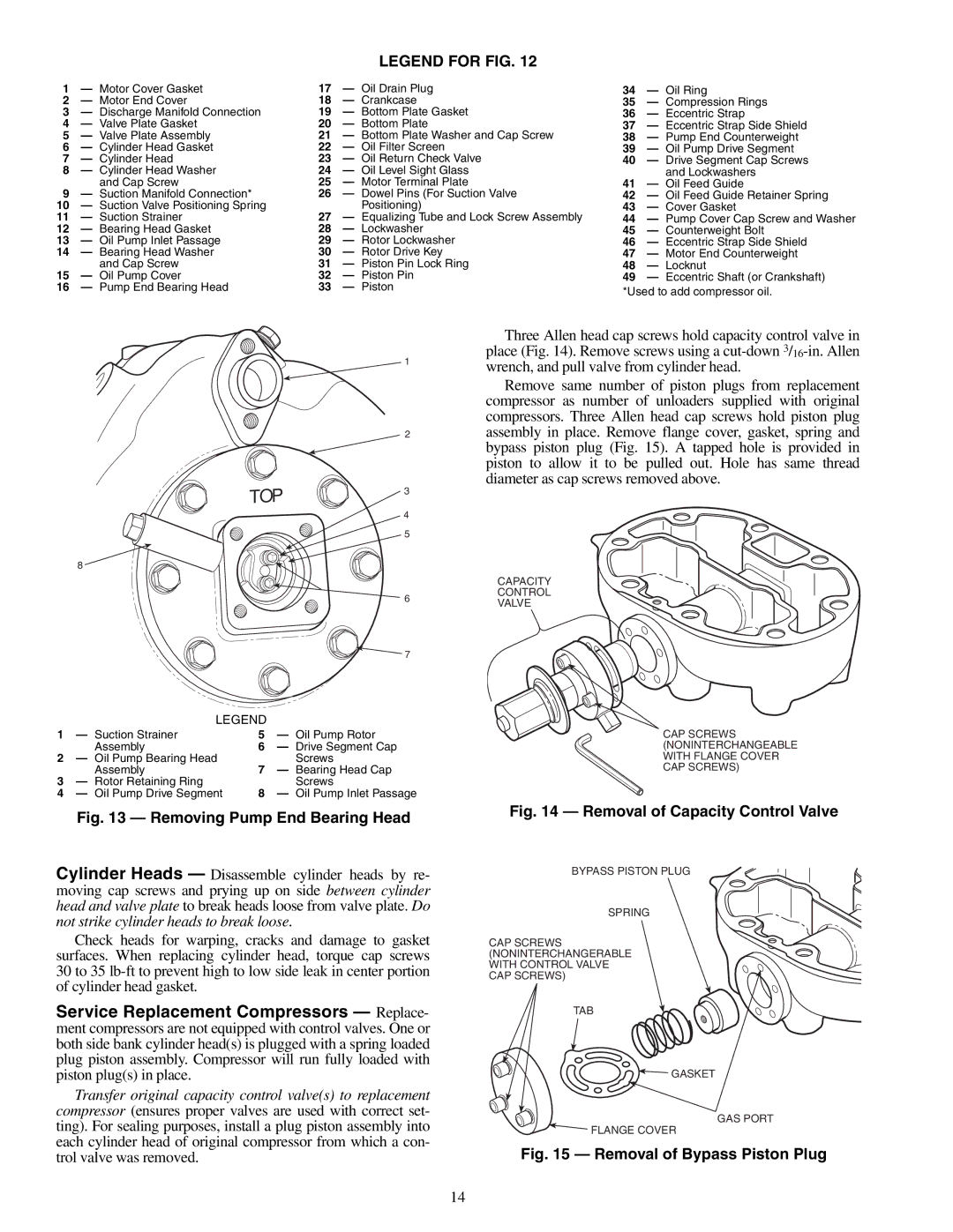 Carrier 06D specifications Removing Pump End Bearing Head 