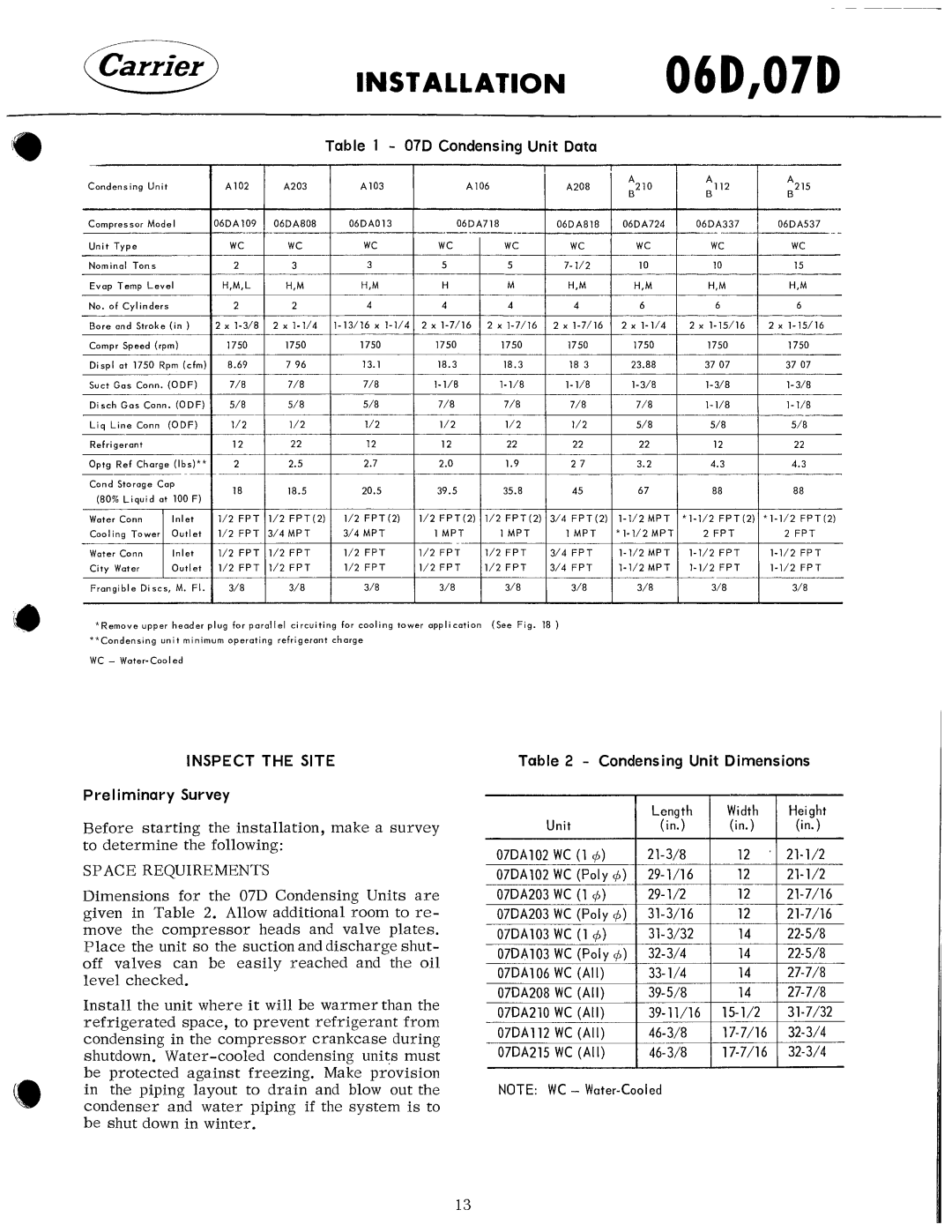 Carrier 07D manual 