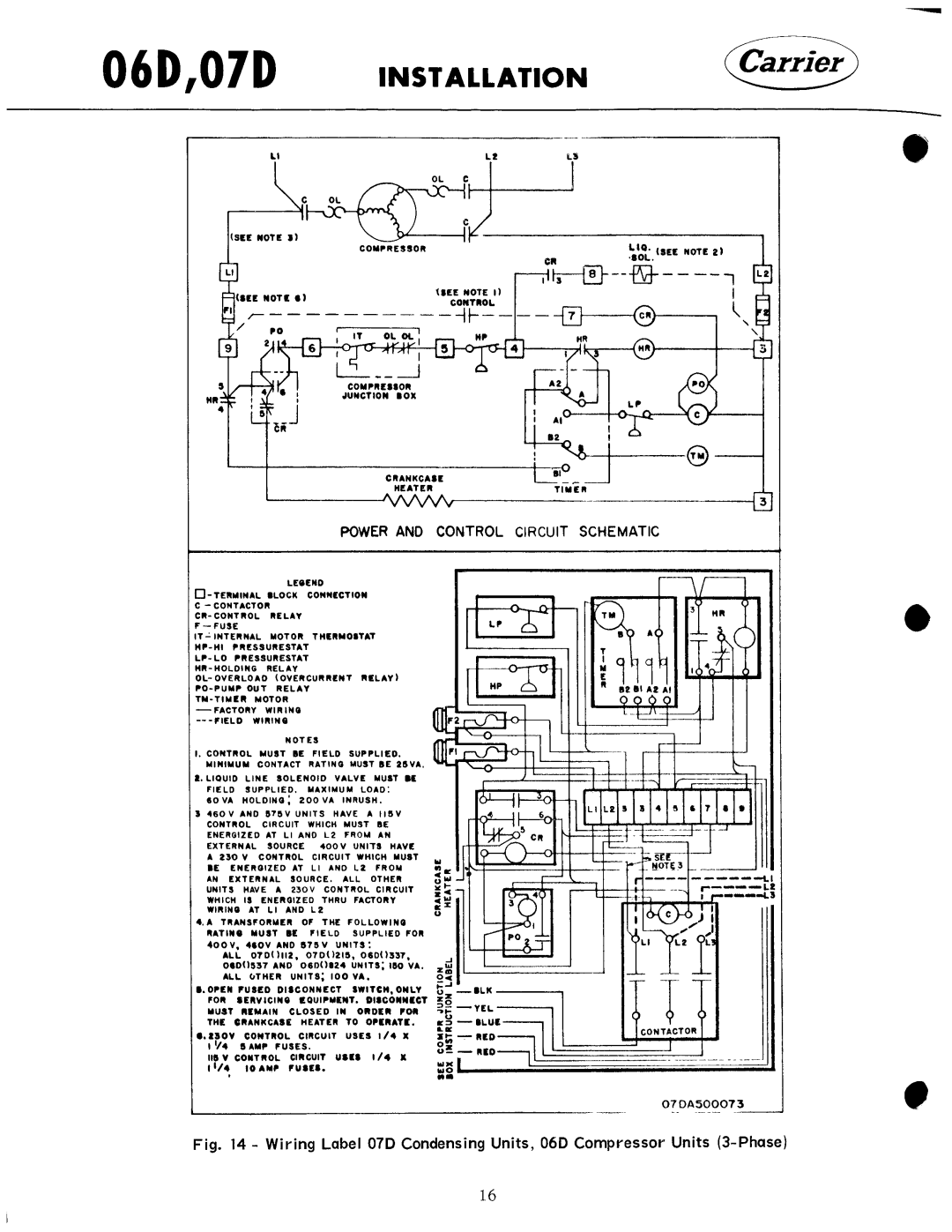 Carrier 07D manual 