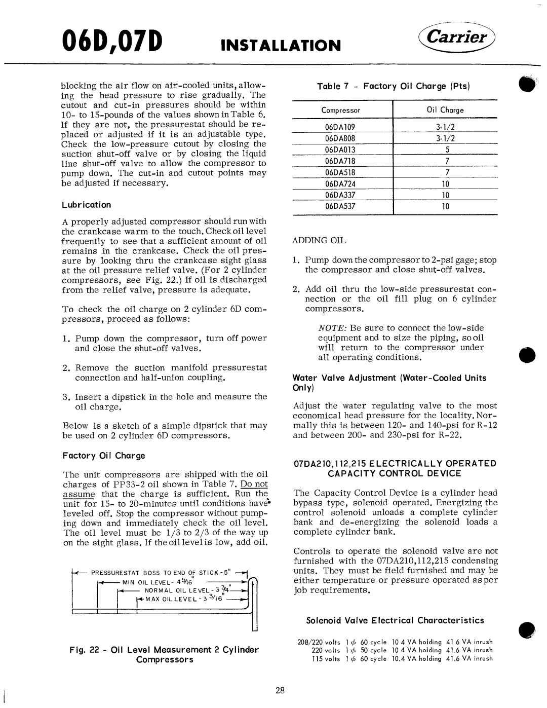 Carrier 07D manual 