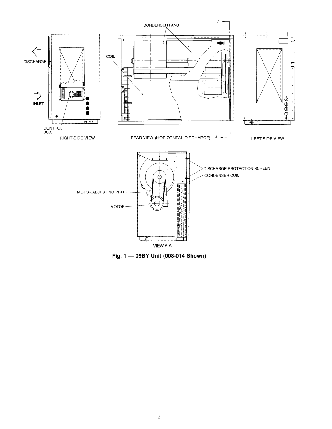 Carrier 09BY006-024 dimensions 09BY Unit 008-014 Shown 