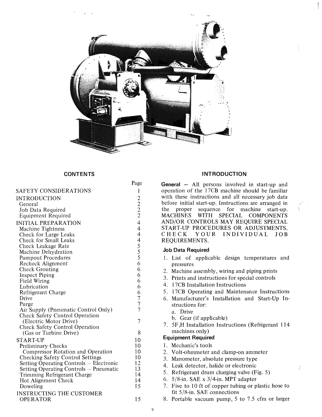 Carrier 17CB manual 