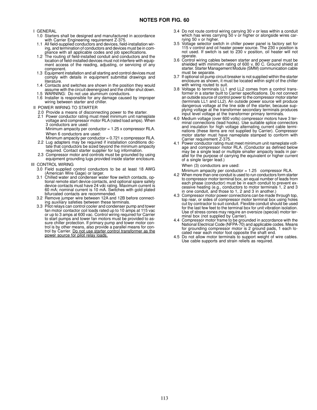 Carrier 17EX specifications 113, General 