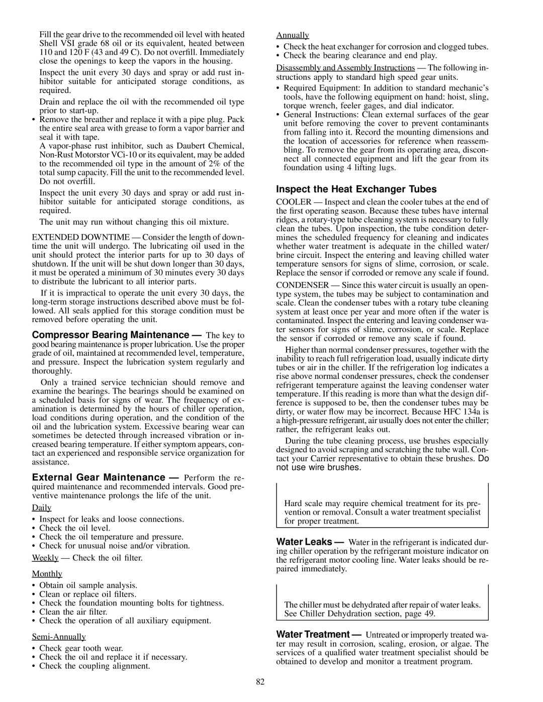 Carrier 17EX specifications Inspect the Heat Exchanger Tubes 