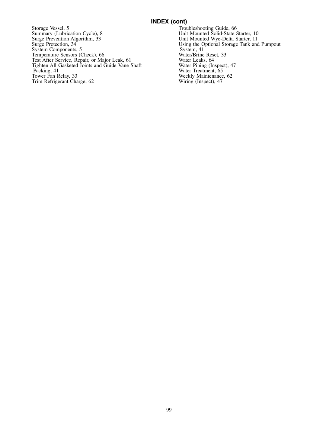 Carrier 19XL specifications Index 