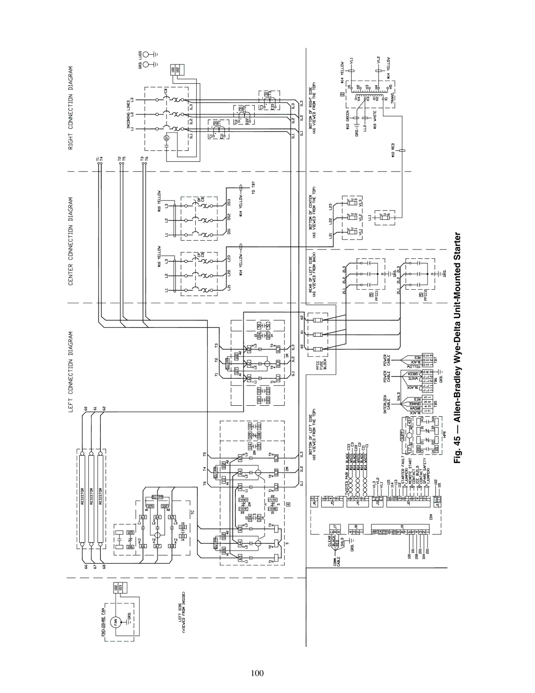 Carrier 19XR, XRV specifications 100, Allen-Bradley Wye-Delta Unit-Mounted Starter 