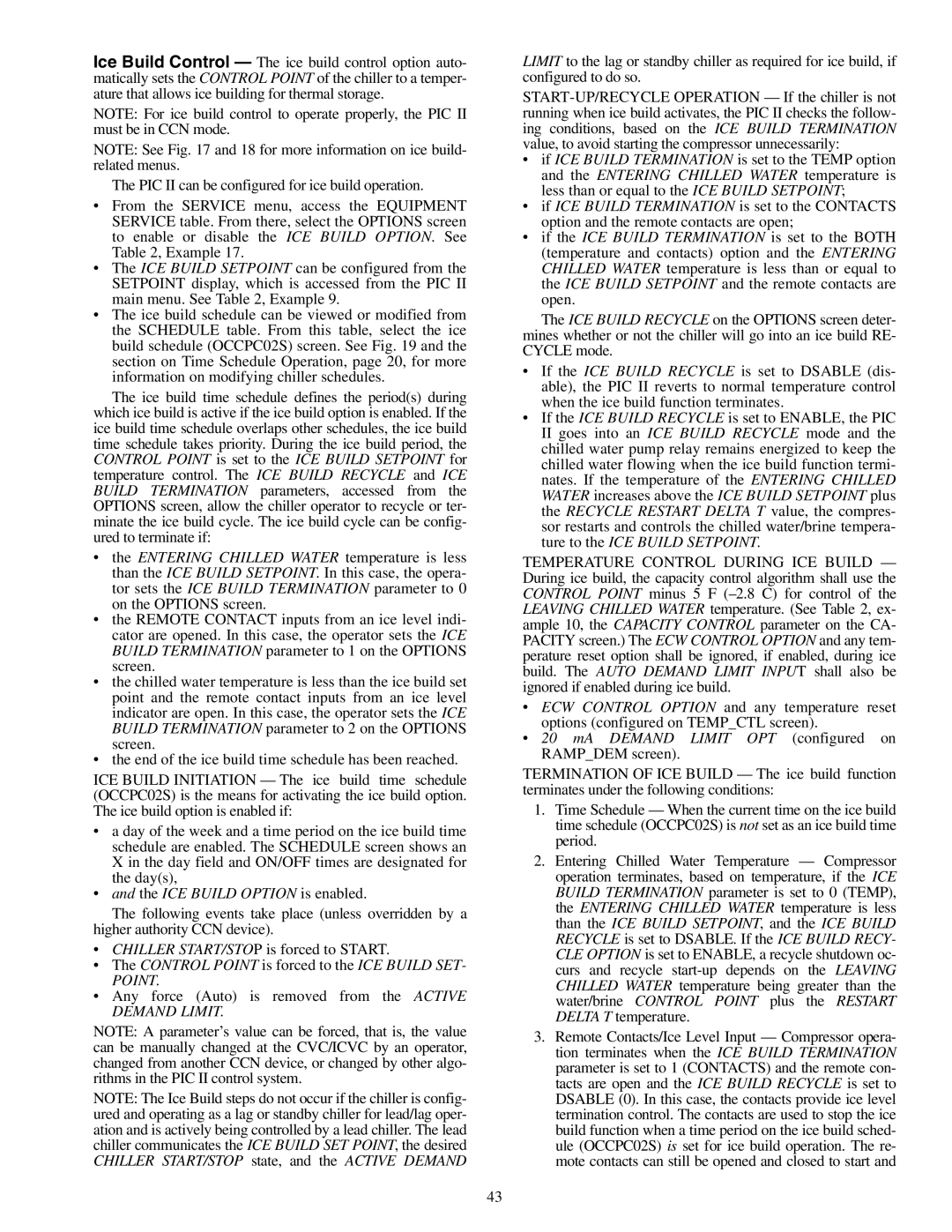 Carrier XRV, 19XR specifications Point 