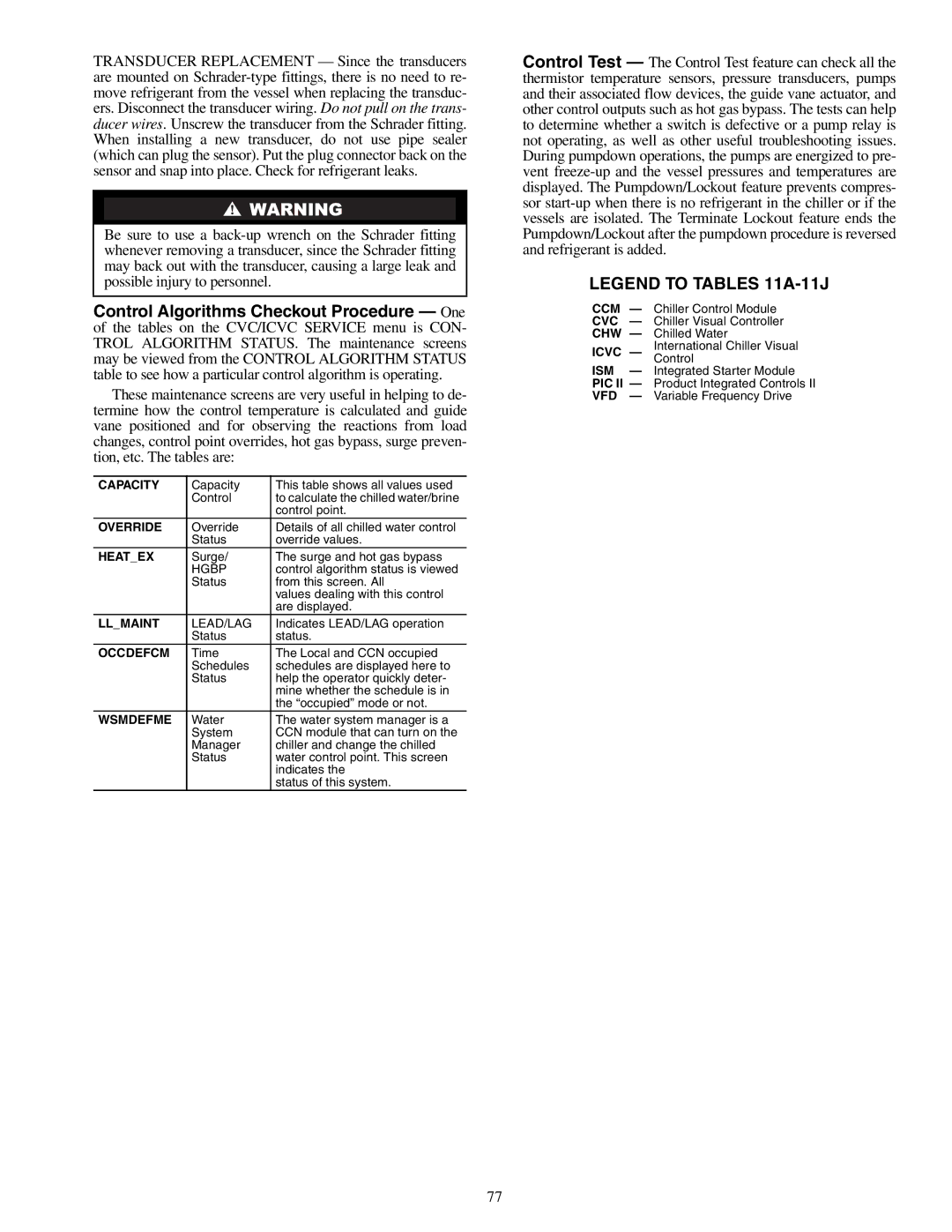 Carrier XRV, 19XR specifications Heatex, Llmaint, Occdefcm 