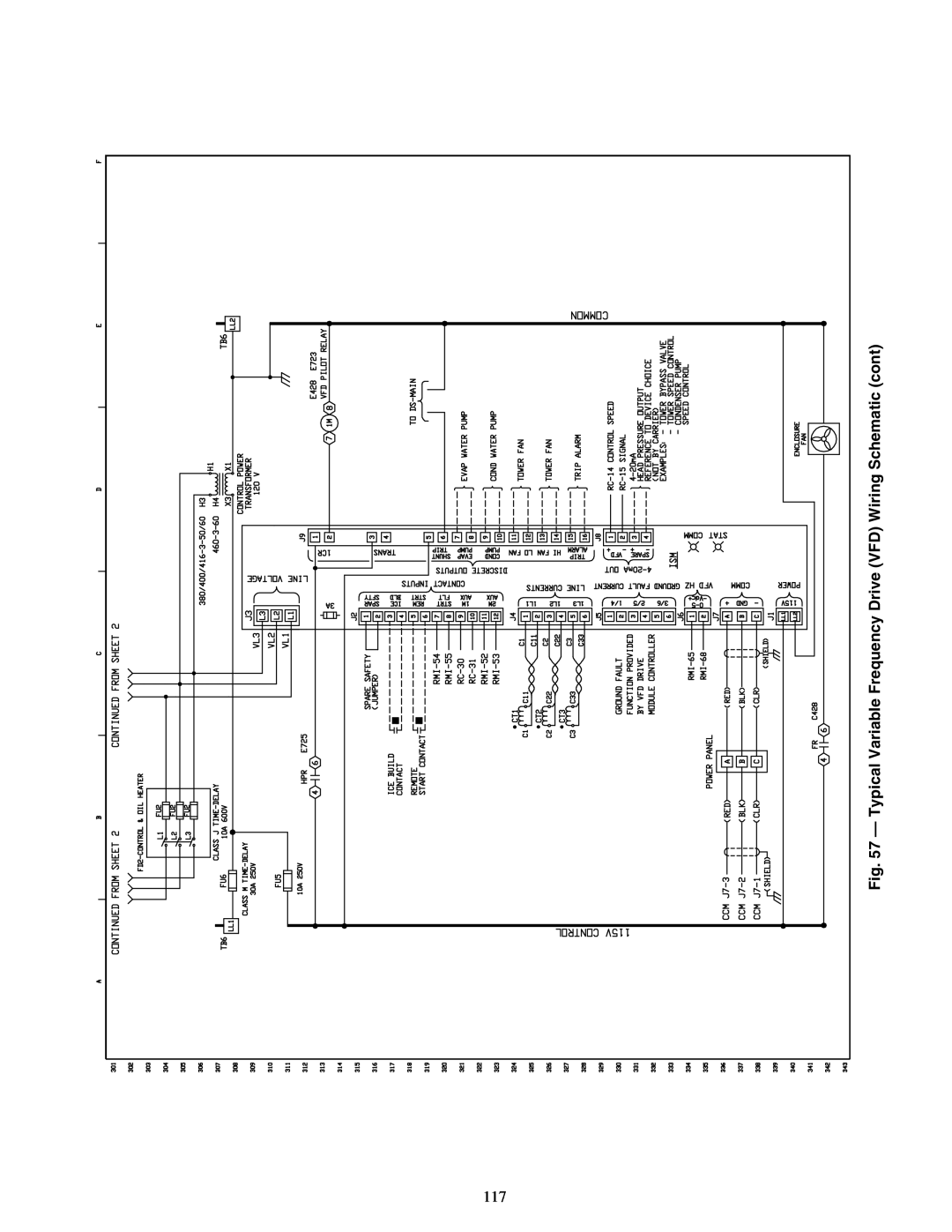 Carrier XRV, 19XR specifications Typical Variable Frequency Drive VFD Wiring Schematic cont 
