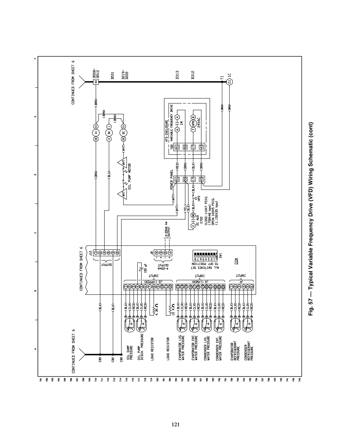 Carrier XRV, 19XR specifications Typical Variable Frequency Drive VFD Wiring Schematic cont 
