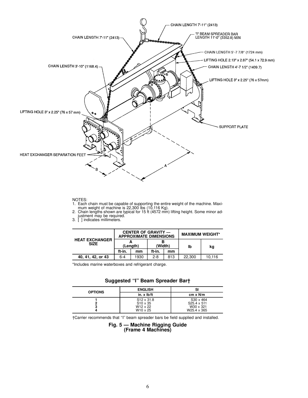 Carrier 23 XL installation instructions Machine Rigging Guide Frame 4 Machines 