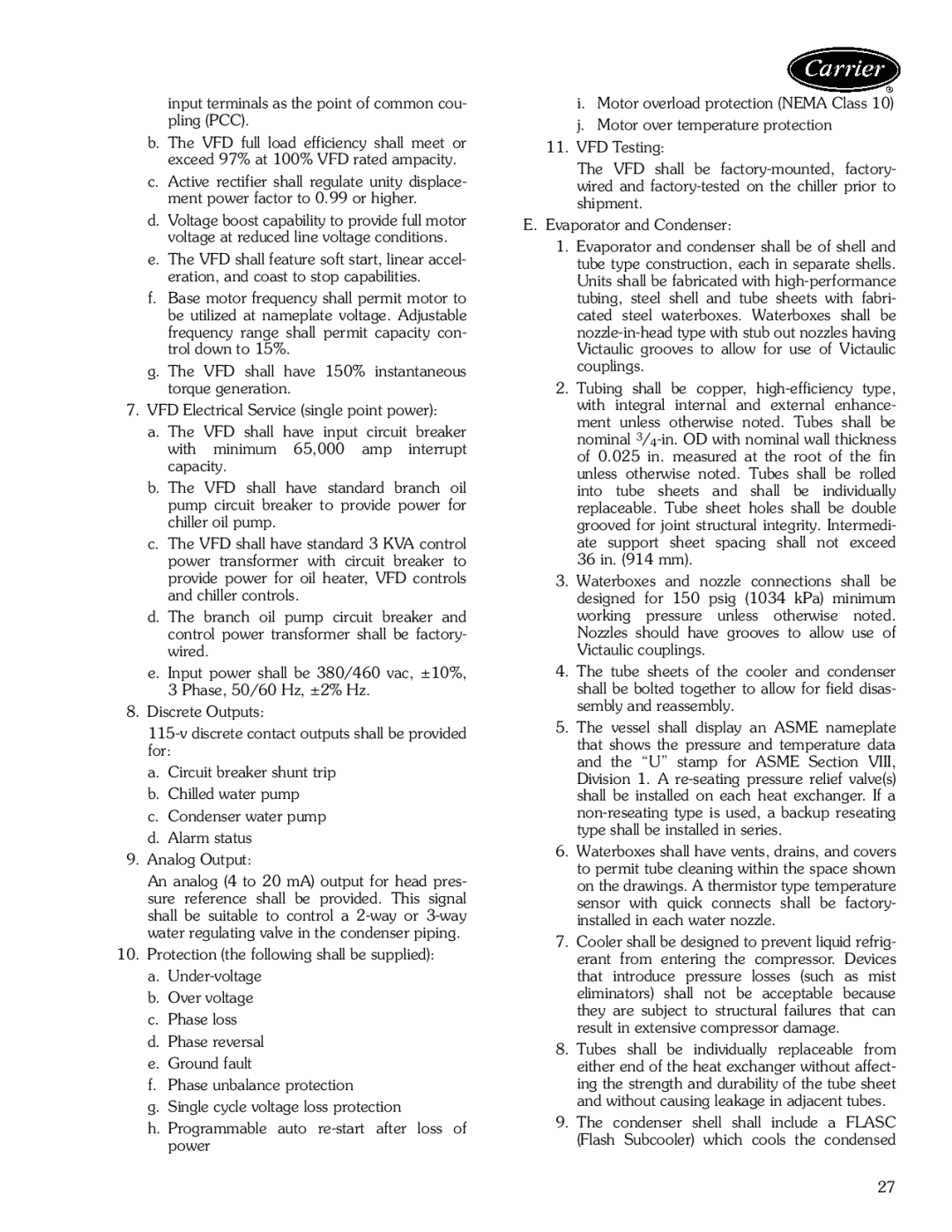 Carrier 23XRV manual 