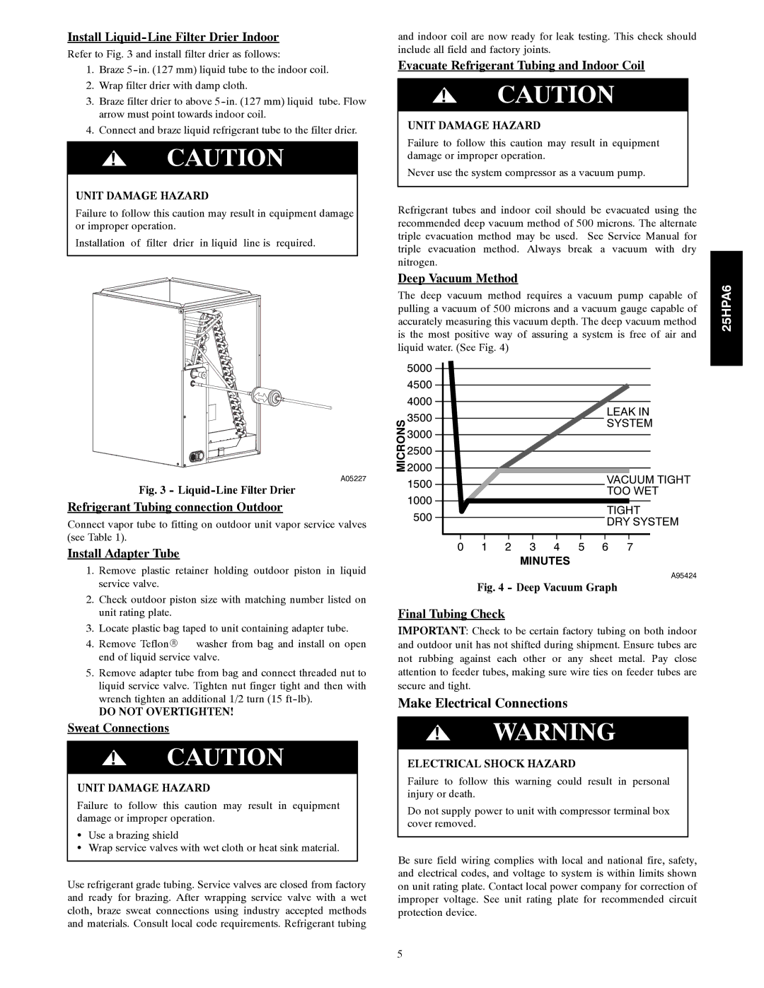 Carrier 25HPA6 instruction manual Make Electrical Connections 