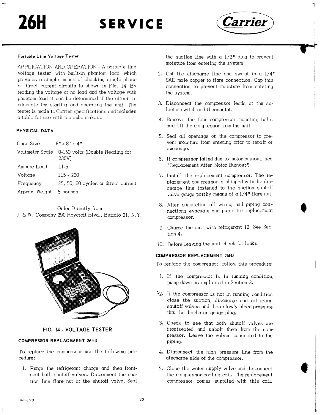 Carrier 26H manual 