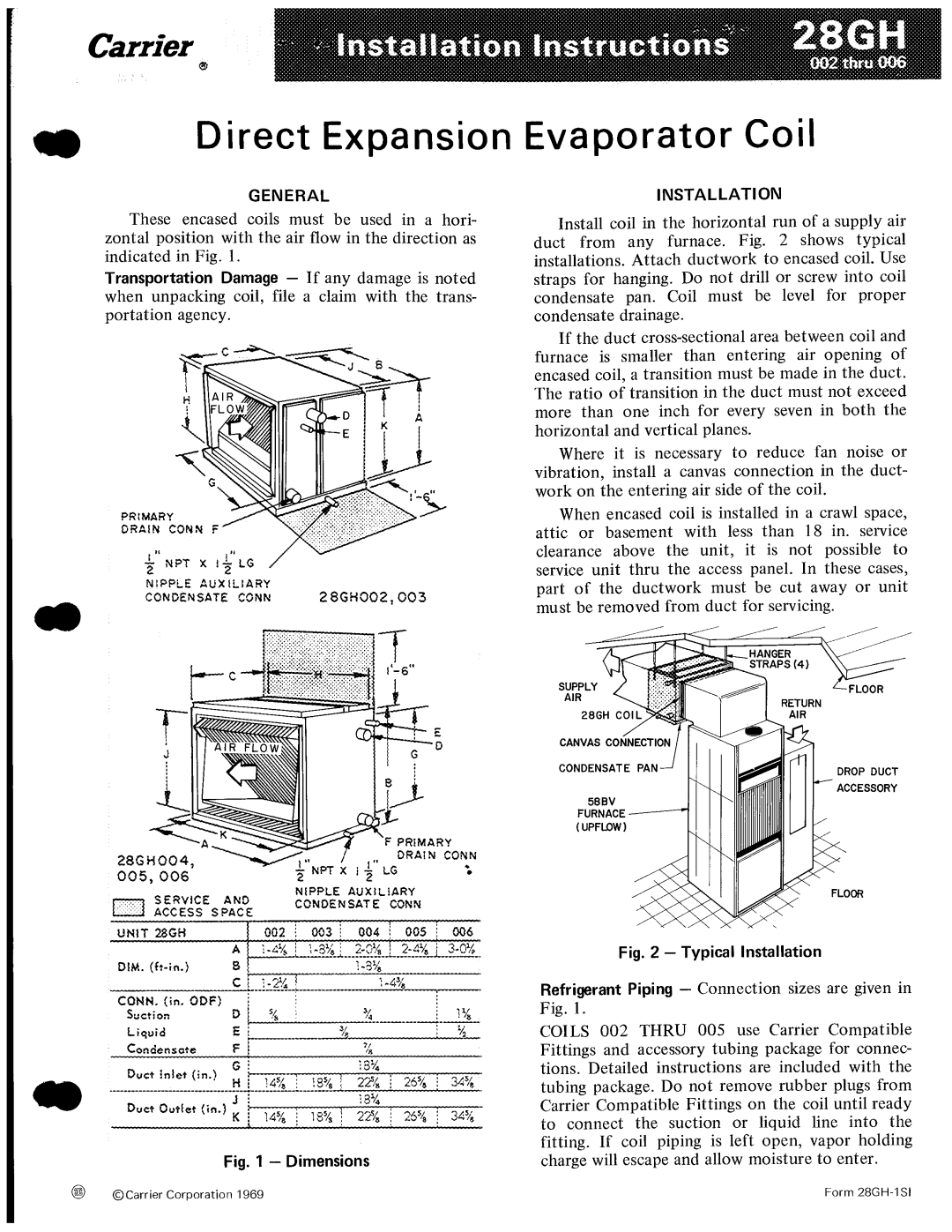 Carrier 28GH manual 