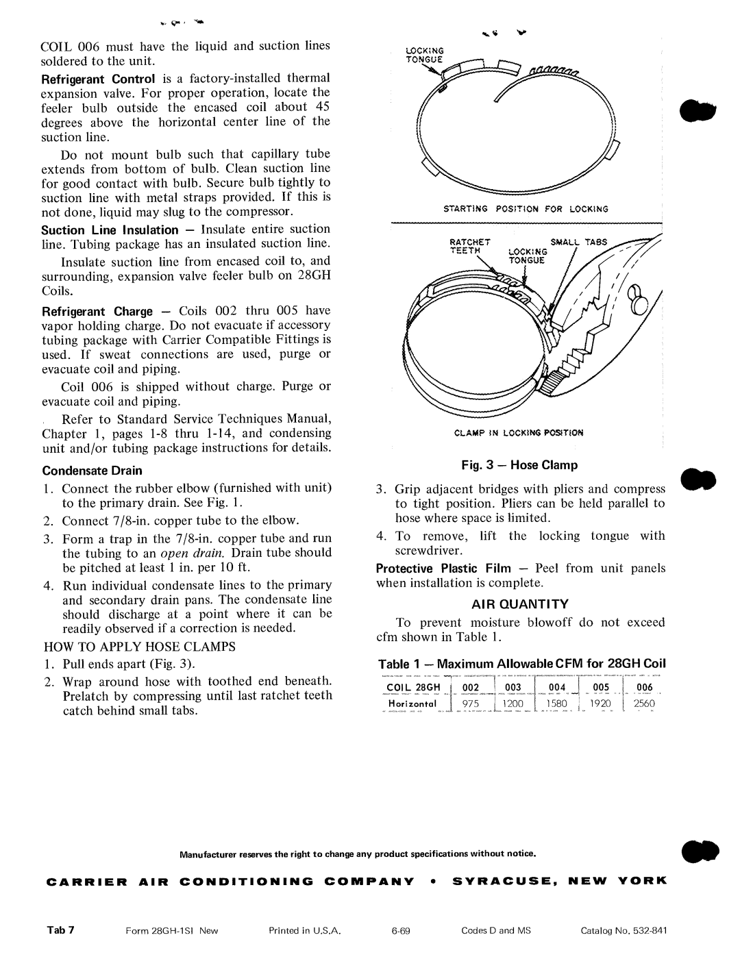 Carrier 28GH manual 