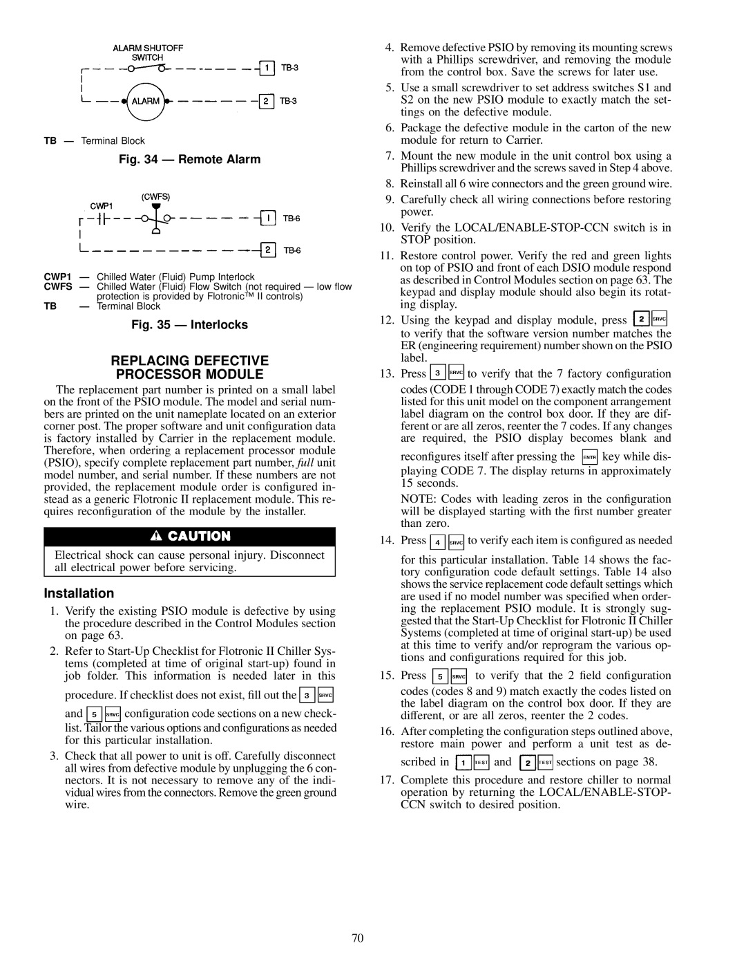 Carrier 30GN040-420 operating instructions Remote Alarm, Interlocks 