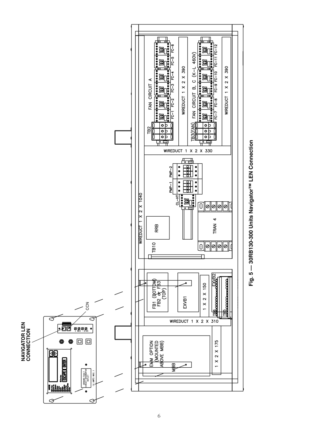 Carrier 30GT-911---062 installation instructions 30RB130-300 Units Navigator LEN Connection 