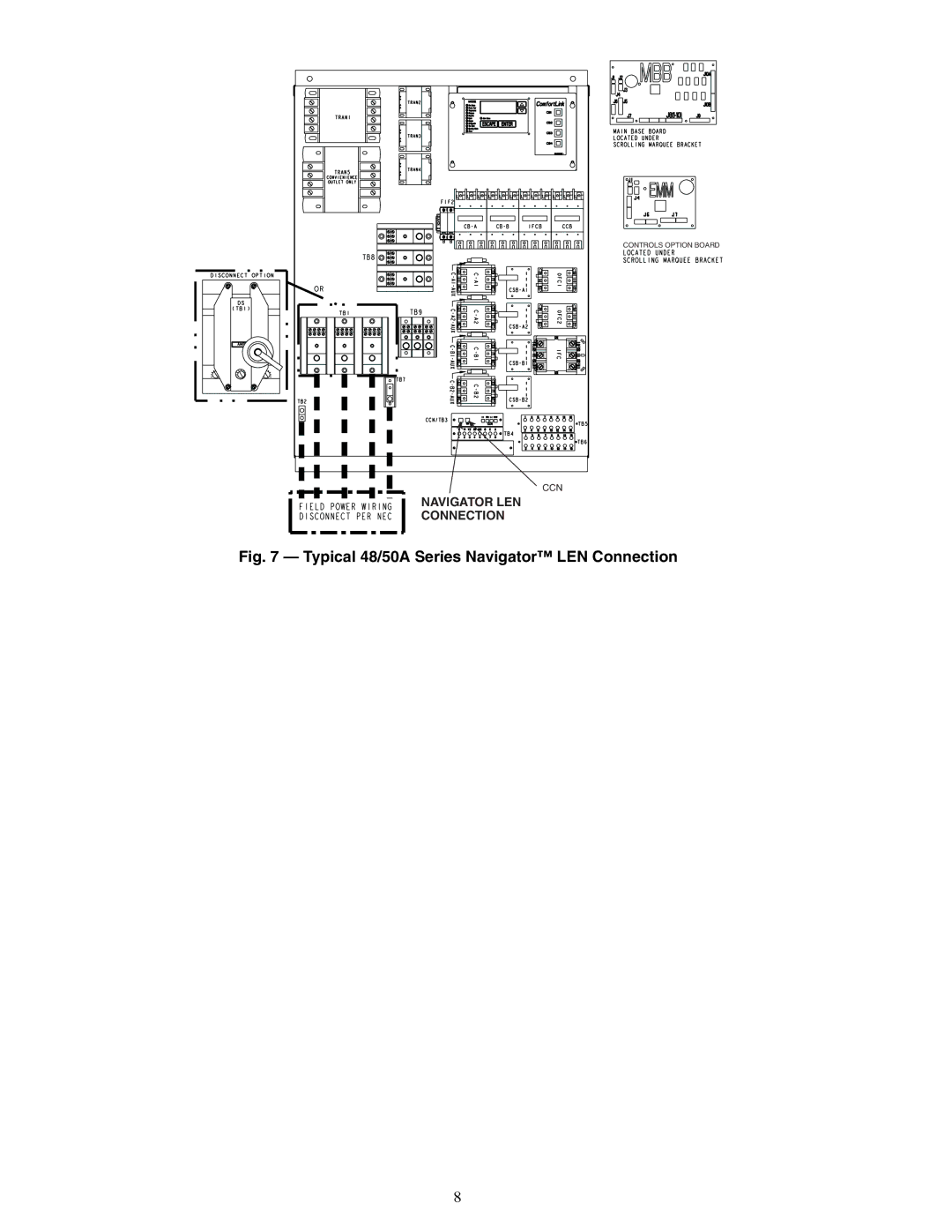 Carrier 30GT-911---062 installation instructions Typical 48/50A Series Navigator LEN Connection 