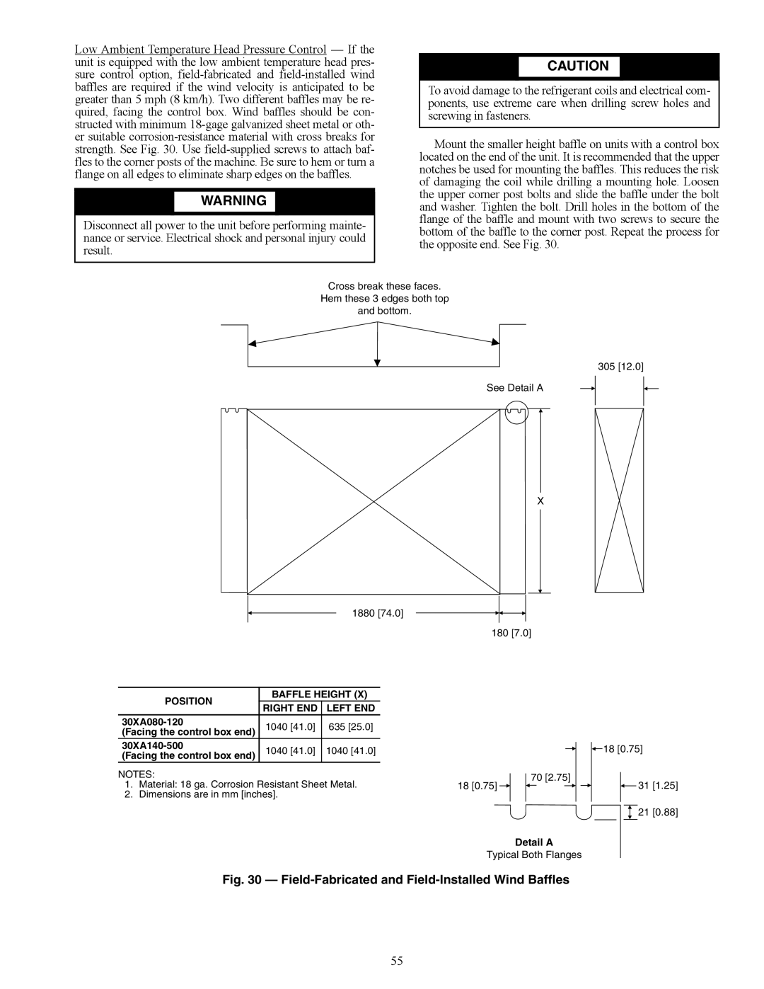 Carrier 30XA080-500 specifications 30XA080-120, 30XA140-500, Detail a, A30-3997 