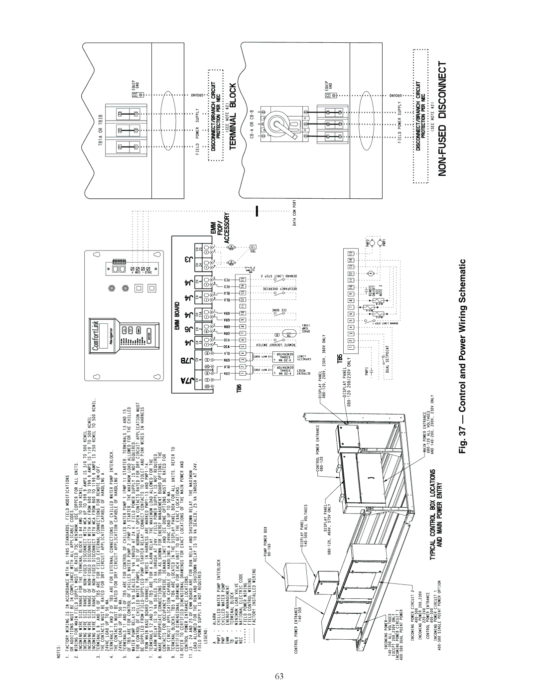 Carrier 30XA080-500 specifications NON-FUSED Disconnect 